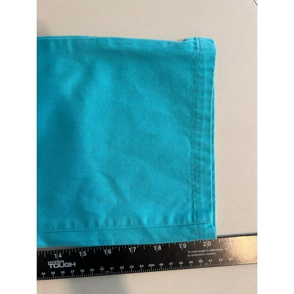 Chaps by Ralph Lauren Sz 8 Turquoise Jean Crop Pants Cotton Cropped - Picture 5 of 5